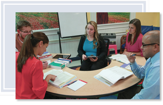 Teachers conferring