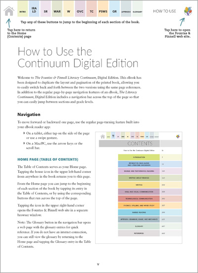 Fountas And Pinnell Continuum Chart