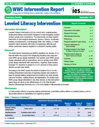 What Works Clearinghouse LLI Effectiveness Study