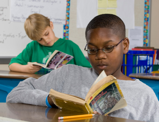 Students reading