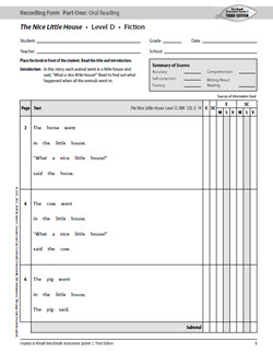 Bas Reading Level Chart