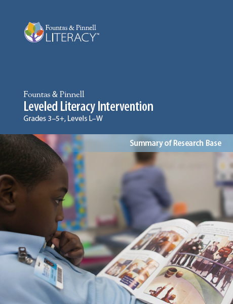 LLI Research Base Summary Grades 3 to 5+